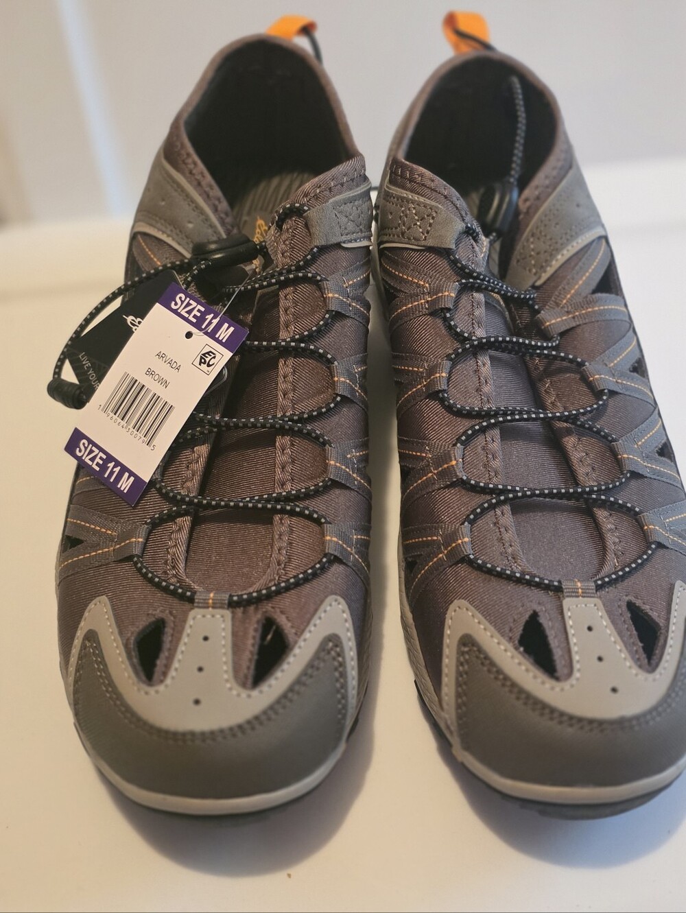 Mens Eddie Bauer Brown And Tan Water Shoes Size 11M
